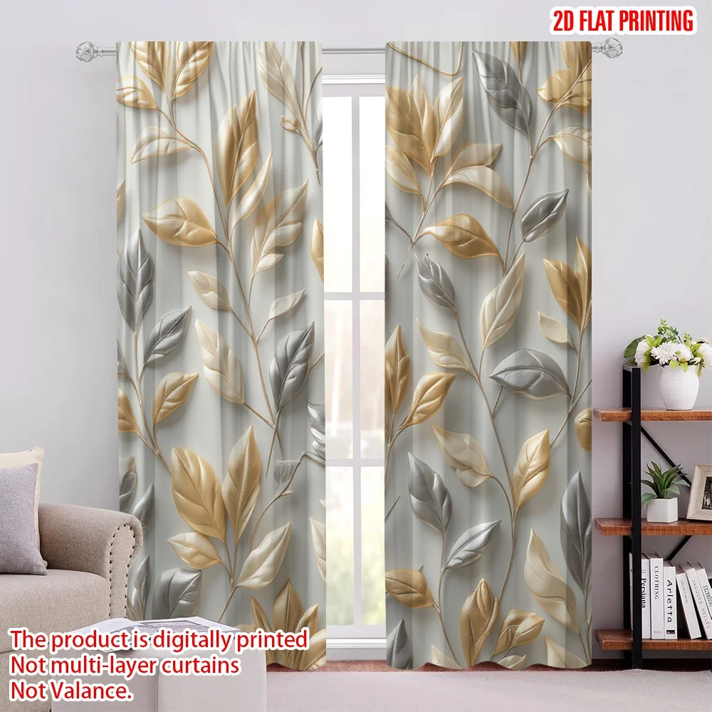 

2pcs Window Curtains feather Versatile Polyester Fabric,Without Electricity Family Party Decoration Use for Holiday Parties