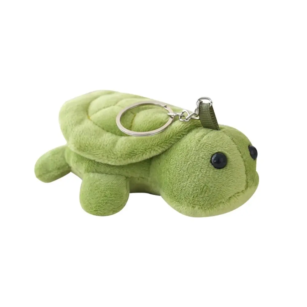 Fashione PP Cotton Green Turtle Keychain Animal Cotton Turtle Pendant 10cm Cartoon Green Key Ring Couple Girl Gift
