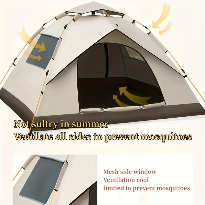 Ultimate Quick-Pitch Waterproof Tent - Automatic, Mosquito-Proof, Sunscreen, Portable, and Spacious for Outdoor Camping