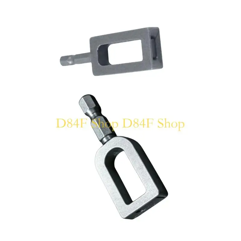 D84F 2Pcs 1/4Inch Handle Wire Twisting Drill Attachment 9#/11# Tie Wire Winder Tool for Fence Repair Construction
