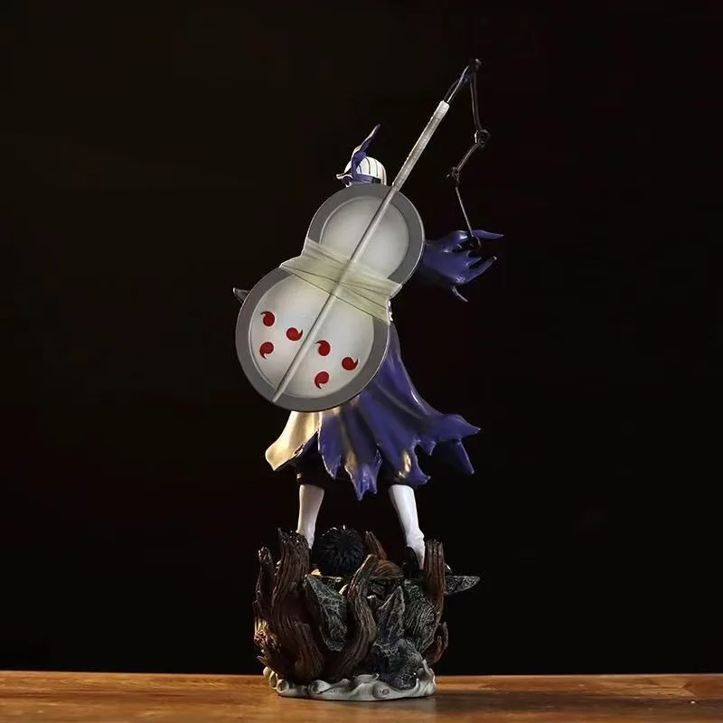 43cm Anime Peripherals Figure Uchiha Obito Double Headed Replaceable Anime Model Desktop Ornament Decorations Children Toys Gift