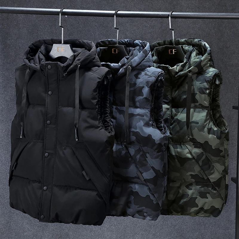 

Men's Camouflage Vest Fashion Sleeveless Jackets 7XL Plus Size Vests Spring Autumn Camo Vests Coat Male Big Size