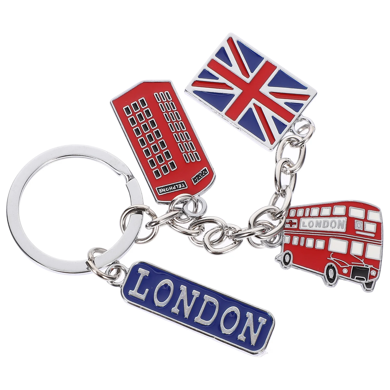 Promotional Gifts Key Rings Flag Keychain Wallets for Men Uk London Souvenirs Travel Metal