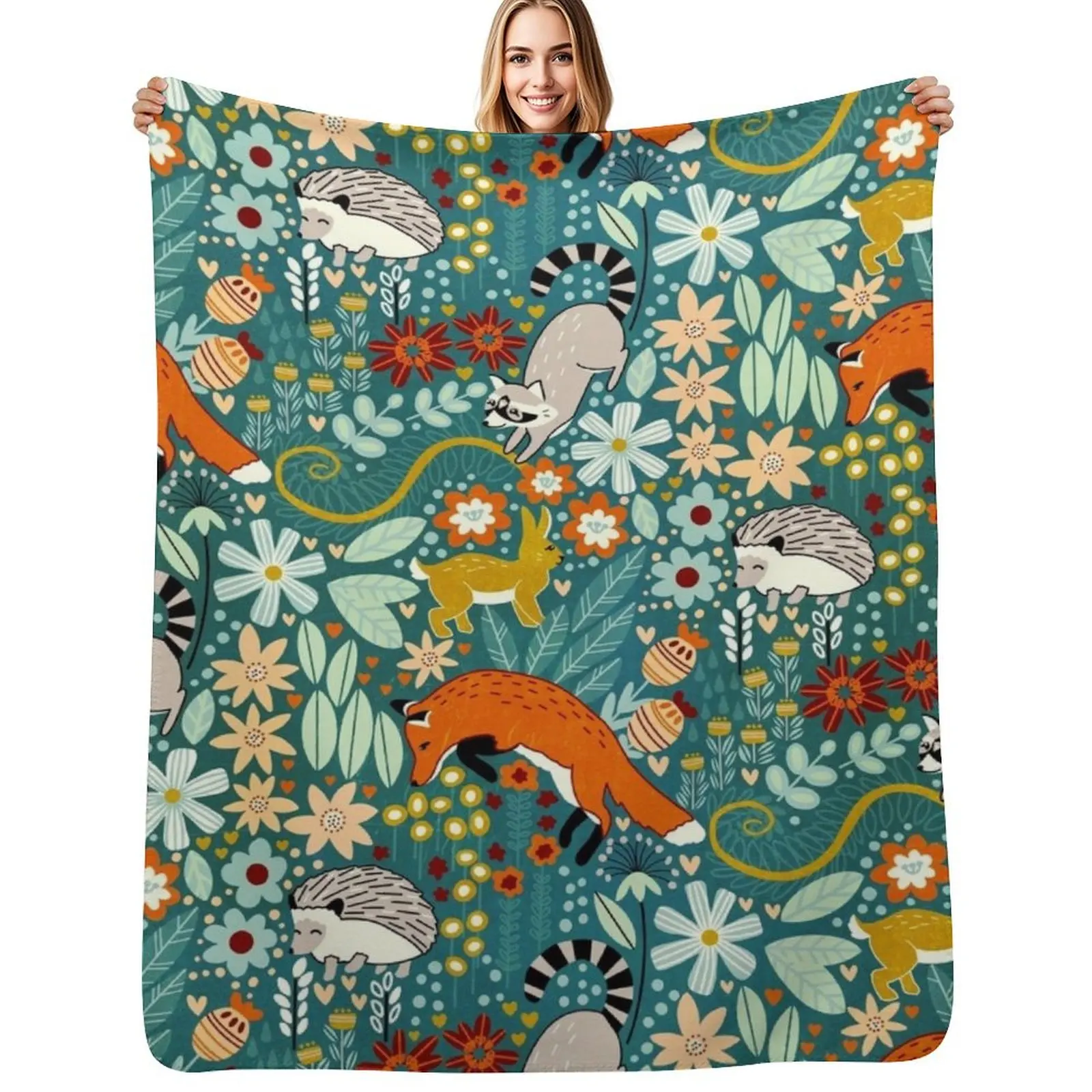 

Textured Woodland Pattern Throw Blanket Weighted Blankets Sofas Of Decoration Blankets For Sofas decorative Blankets