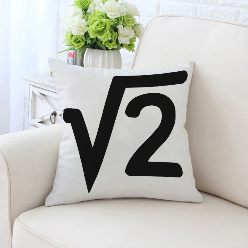 

40x40cm pillowcase Xueba Super Love Mathematic symbols double-sided printed sofa cushion cover office chair cushion cover