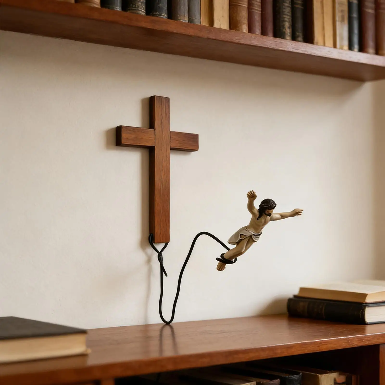 decoración de pared de jesús saltando, estatua religiosa humorística, decoración de jesús para el hogar cristiano, sala de estar, dormitorio, casa de campo, interior Decoración de Pared de Jesús Saltando, Estatua Religiosa Humorística, Decoración de Jesús para el Hogar Cristiano, Sala de Estar, Dormitorio, Casa de Campo, Interior 3
