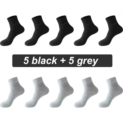 10Pairs Bamboo Fiber Socks Men Casual Business Anti-Bacterial Comfortable Breatheable High Quality Sock Male Plus Size EU38-46 - Image 18