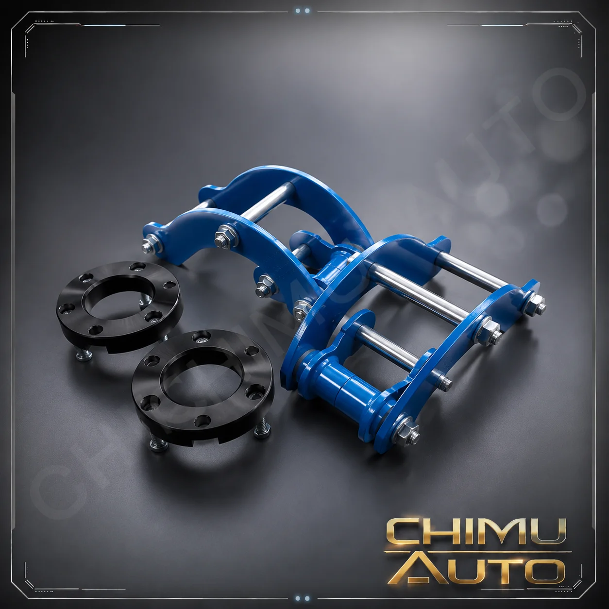 【CHIMU AUTO】2 Suspension Lift Kit for Great Wall Wingle 5 6 7 Front Strut Spacers & Rear Leaf Spring Extended Shackles Set