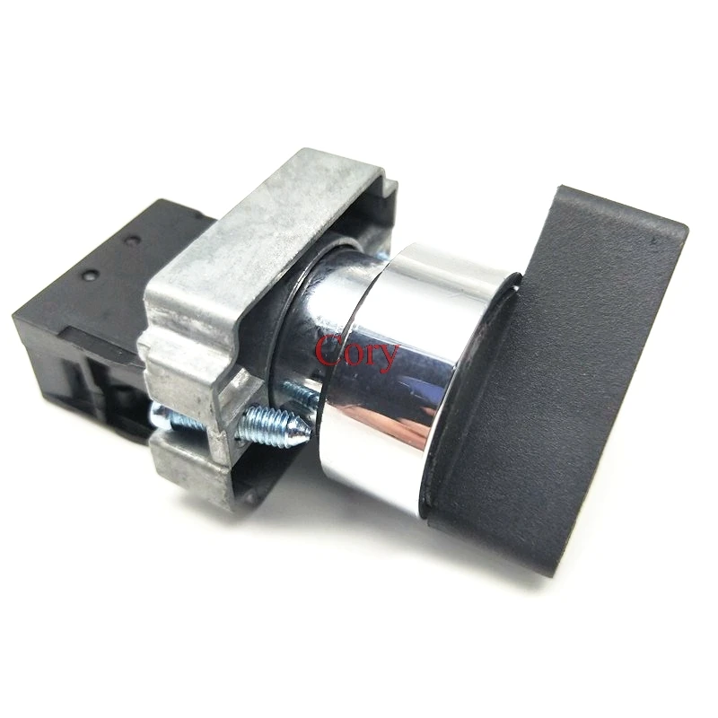 1PC On/Off Momentary/Maintained Long Handle 2 Postion Rotary Selector Switch 22mm 1NO/1NO+1NC Contact 10A 600V