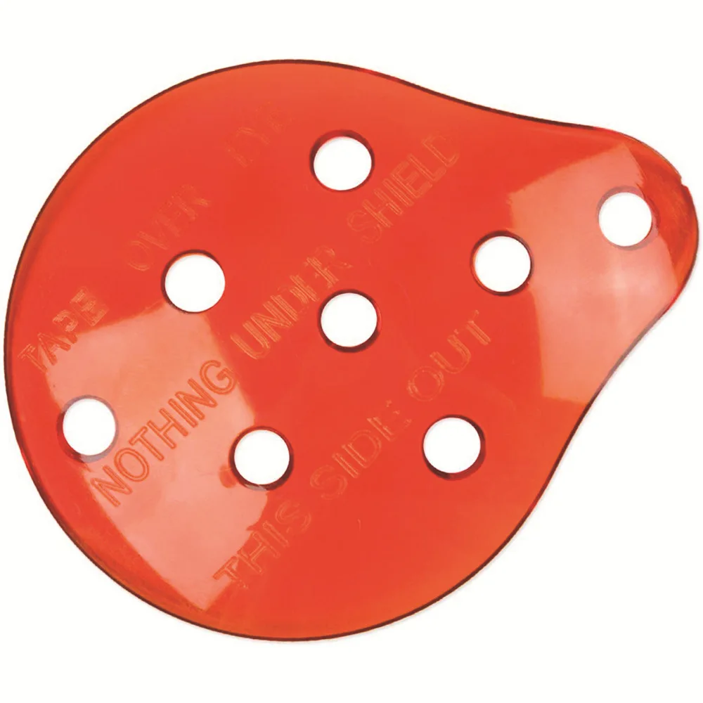 1pcs 7.6*6cm PC hard eye mask surgical eye shield orange red shading anti-collision porous breathable single eye protective mask