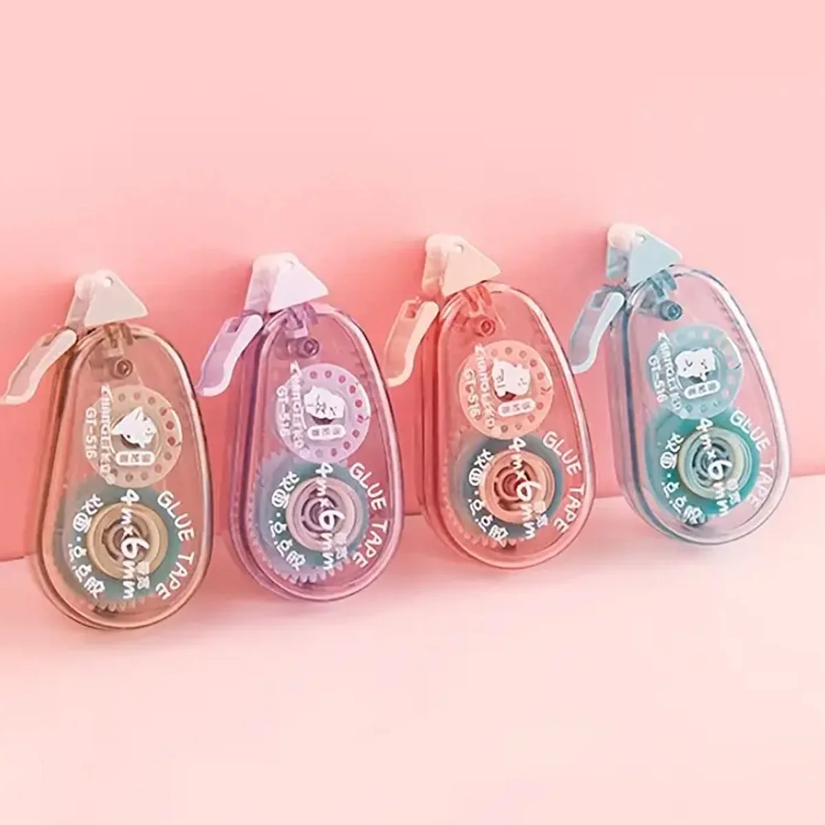 WQN-1PC Kawaii dispensación de alta viscosidad no deja una cinta correctora de rastro transparente para uso estudiantil y de oficina