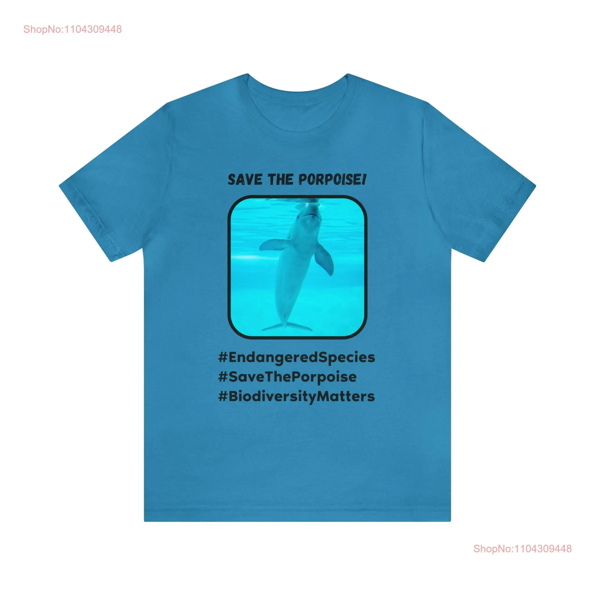 บันทึกเสื้อยืดเจอร์ซีย์ Porpoise Endangered Species สําหรับคนรักธรรมชาติที่มีสติต่อสิ่งแวดล้อม ไอเดียที่ยอดเยี่ยม