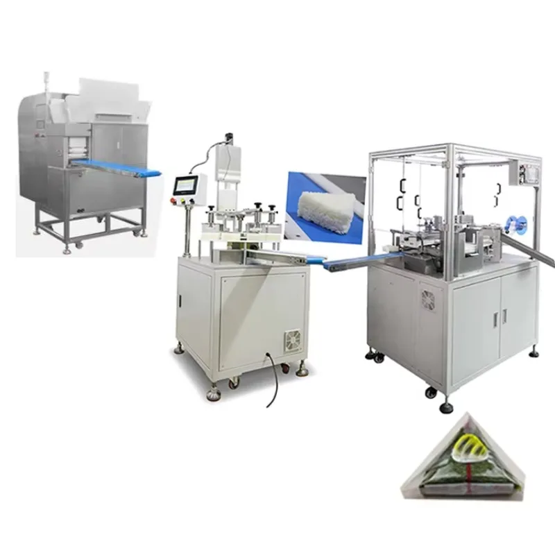 Custom Industrial Sushi Rolling Making Production Line Commercial Automatic Triangle Rice Ball  Maker Sushi Making Machine