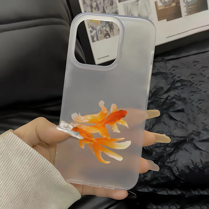 Applicable to Goldfish Shockproof Fashionable Phone Case For iPhone 15 Pro Max 14 Plus 13 12 11 XR X XS 8 7 Cover