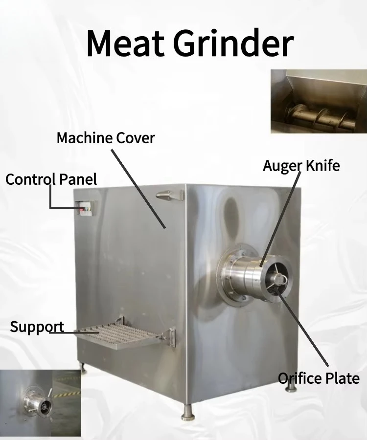 Procesador de carne grande Picadora de carne comercial congelada de acero inoxidable 304