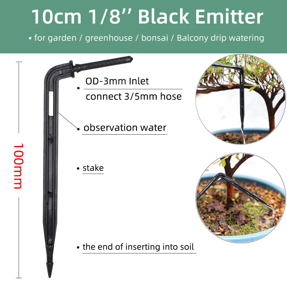 3/5MM ogrodowy pająk do dystrybucji łokieć Mini StakesSystem do szklarni kroplówki zestaw do podlewania strzałka kroplownik do nawadniania
