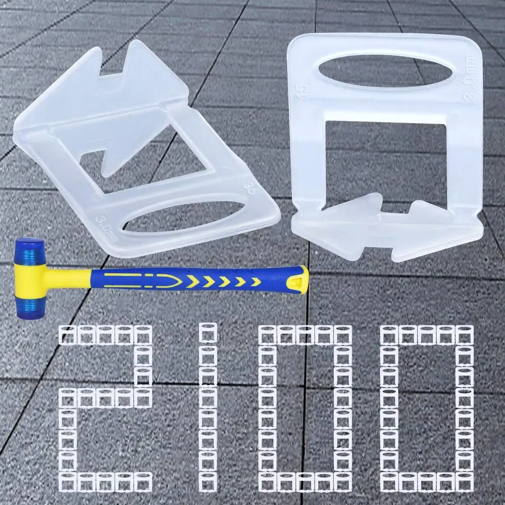 Tile Leveling System Clips Spacers Kit 2100 Pcs Ceramic Tiles Wall Floor Lippage-Free Finish