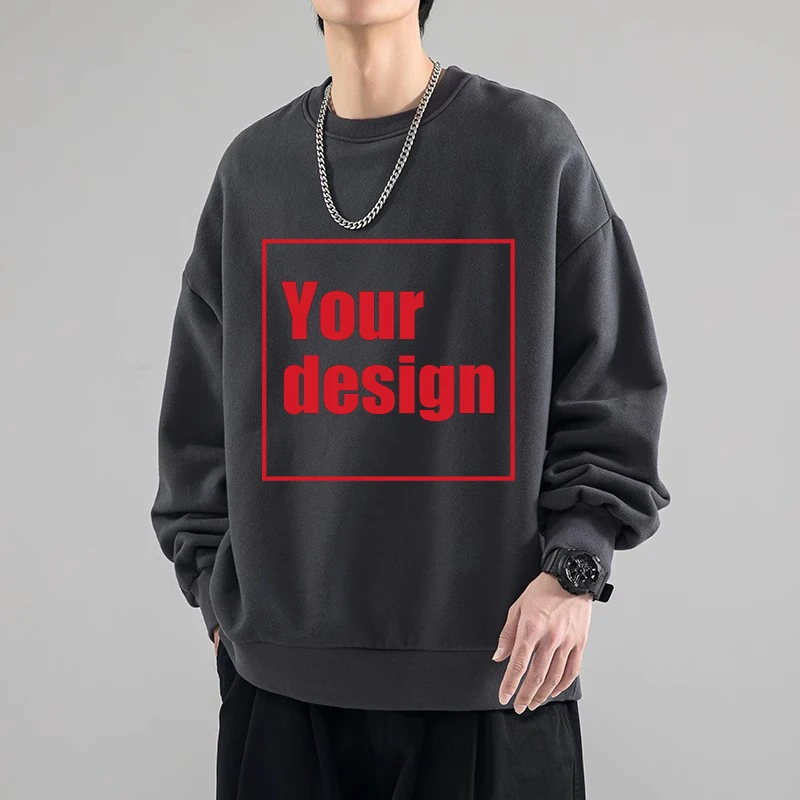 ユニセックス オーバーサイズ ヘビーウェイト パーカー ルーズショルダー プルオーバー カスタムロゴプリント ストリートウェア カジュアルウェア ジム デイリーウェア