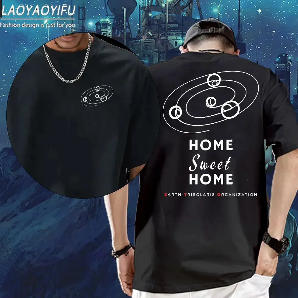 Футболка с тремя проблемами тела, топы с двусторонним принтом, летние футболки с коротким рукавом высокого качества для мужчин и женщин, модные повседневные футболки в стиле Харадзюку