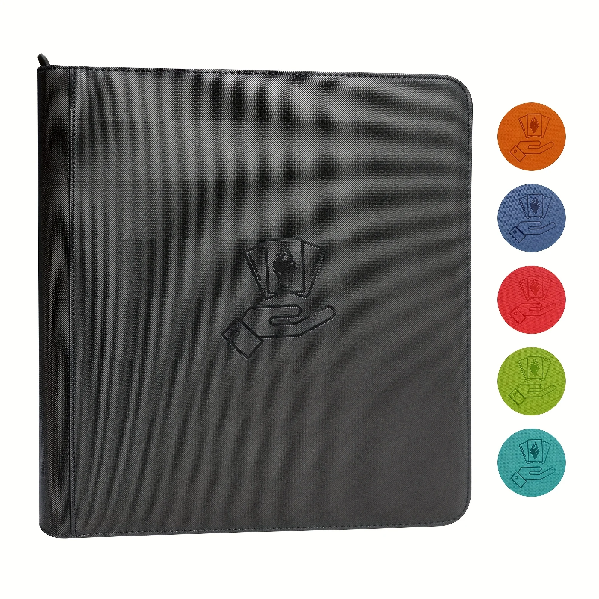 Raccoglitore per carte collezionabili con 12 tasche con cerniera per 480 carte Tasche con caricamento laterale sicuro Cartella per album di carte collezionabili |   Compatibile con MTG