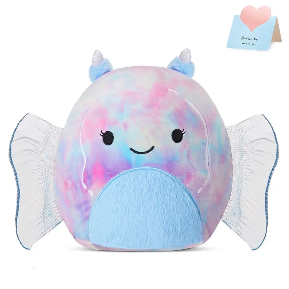 Sea Slug Plush Pillow Tie-Dye Sea Life Stuffed Animal Ocean Creature Plush Kawaii Animal Plush Throw Pillow Gift for Girls Kids