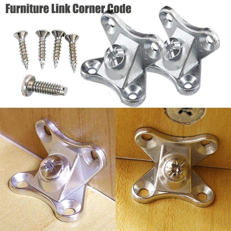 Furniture Handware Link Corner Code Support Connector Right Angle L Shape Bracket Holder 90 Degree Reinforced Butterfly Shaped