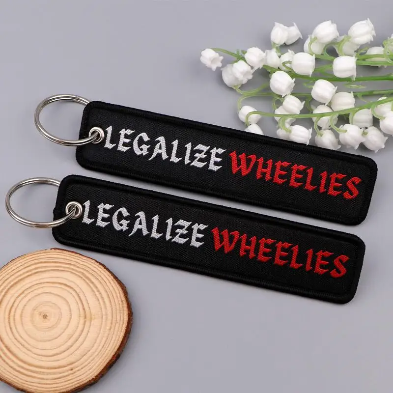 Spanischer Stickerei-Schlüsselanhänger, Schlüsselanhänger mit Zitaten, Schlüsselanhänger für Motorrad, Auto, Chaveiro, Geschenk für Freunde – Detail 12