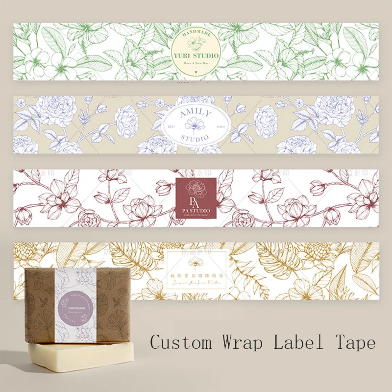 

Personalized Custom Handmade Wrap Label Tape Soap Paper Wrapper Packing Box For DIY Handmade Soap Making Supplies Kits