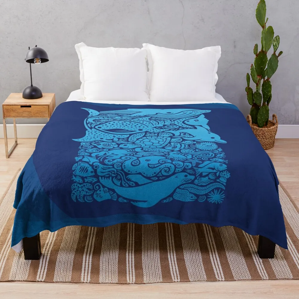 

Aquatic Blues 2 Throw Blanket Blankets Sofas Of Decoration Blankets For Sofas Luxury Designer Blanket Sofa Throw Blanket