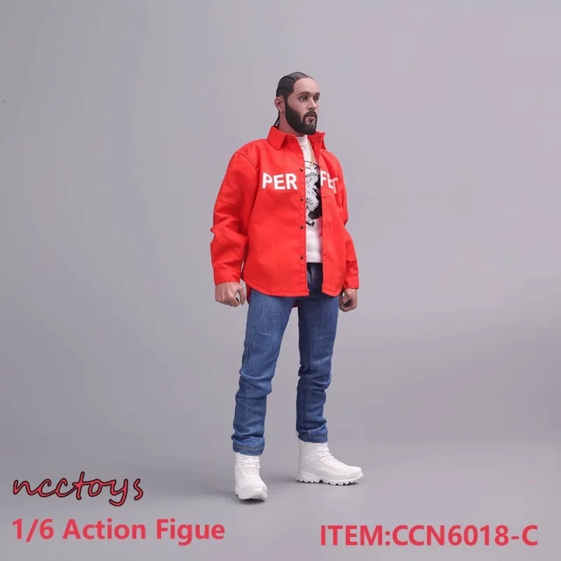 ncctoys ccn6018 1/6 Scale Three Color Optional Fashion Shirt Jacket With Letters Fit 12inch Action Figure Model Toys