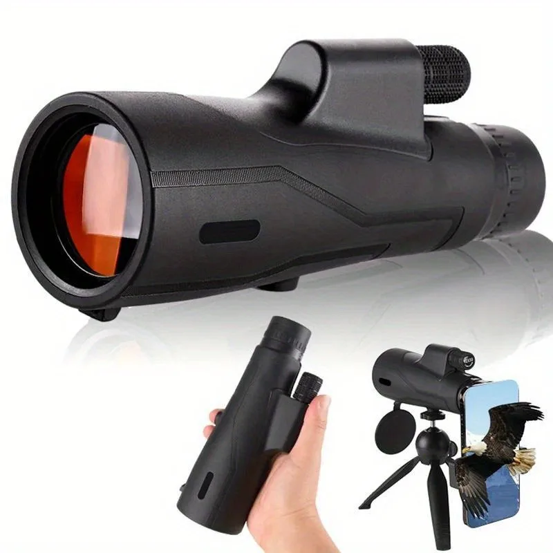 

12x50 HD telescope monocular camping powerful long-distance hunting binoculars portable with tripod mobile phone photo telescope