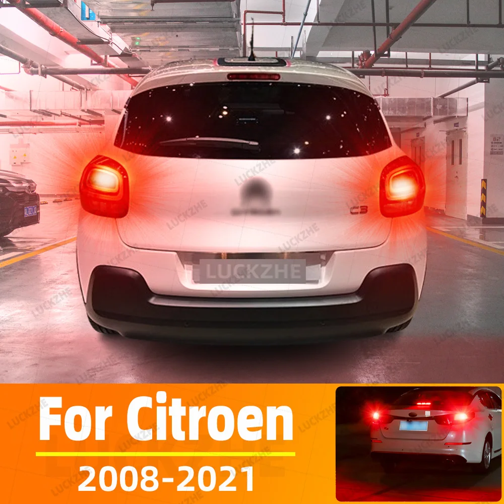

2pcs Car LED Brake Stop Lights Blubs Red No Error For Citroen C3 MK3 SX C5 MK1 DC Dispatch DS5 Berlingo B9