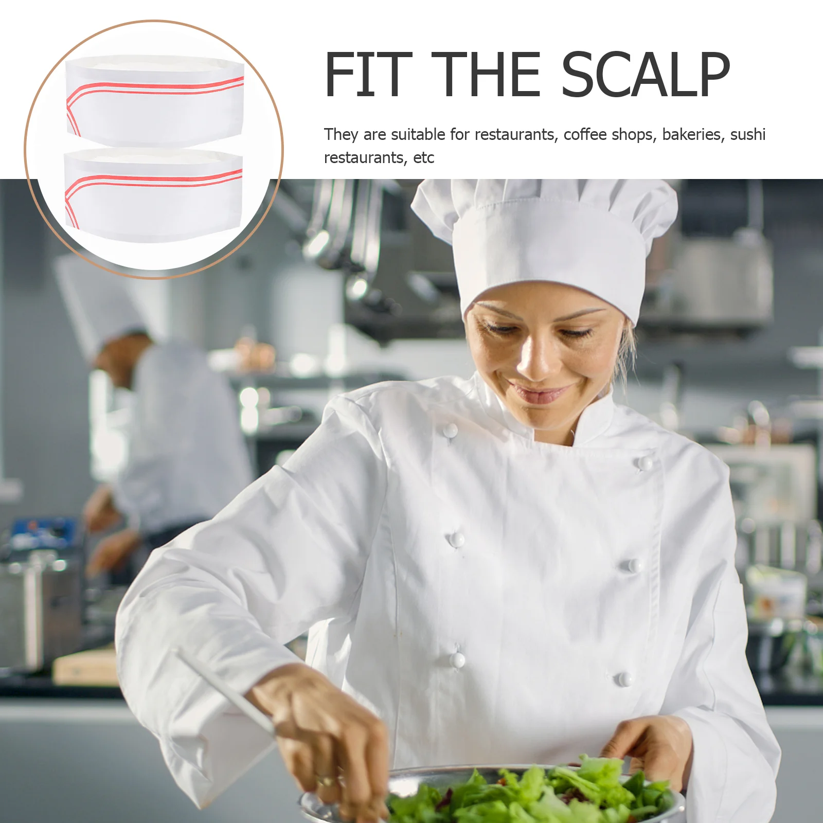 50pcs Disposable Chef Hats Lightweight Headgear Simple Kitchen Accessories for Cooks Red chef cap disposable chef cap