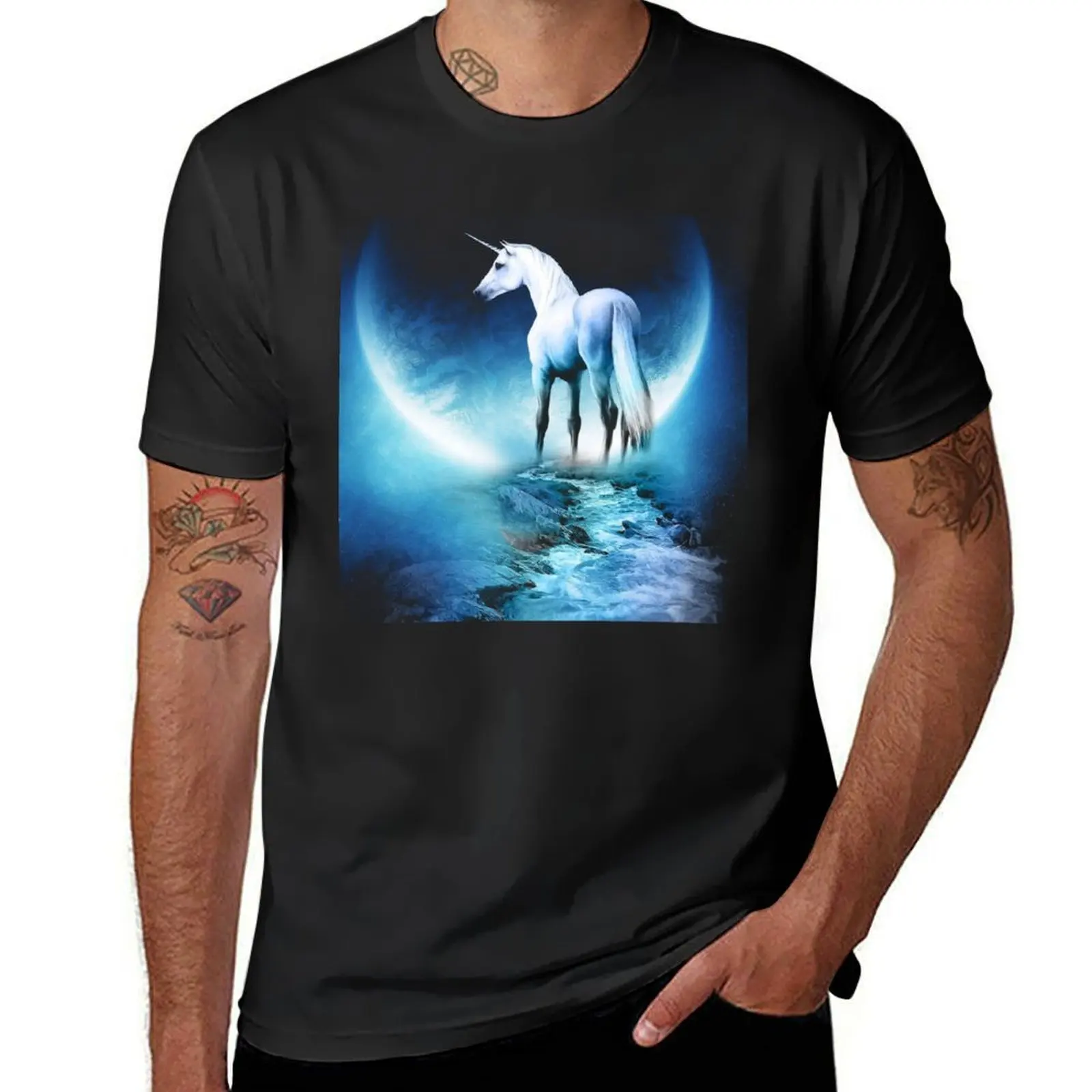 

Rembulan : The Horse T-Shirt Aesthetic clothing Blouse funnys kawaii clothes slim fit t shirts for men