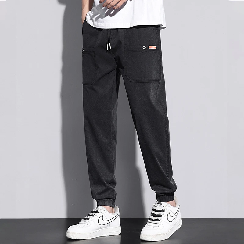 Jeans Men 2023 Spring Summer Tide Brand Boy\'s Jeans Men\'s Cotton Loose Trend Korean Version Trousers Black Harem Pants