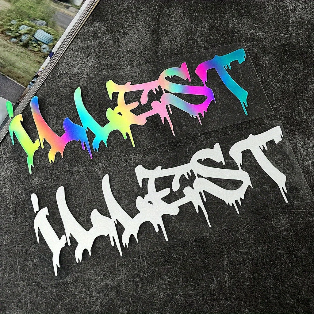 1pc illest Graffiti Waterproof Sunscreen Vinyl Sticker for Motorcycle Helmet Bike Styling Decor