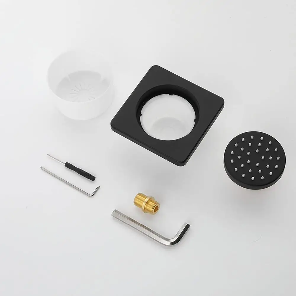 مجموعة طائرات دش رذاذ جانبية من النحاس الصلب قابلة للتعديل، 4 قطع، طائرات تدليك سبا سوداء