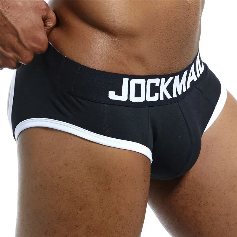 JOCKMAIL Brand Open Back Men Underwear Briefs Sexy Tanga Hombre Jockstrap Sissy Men Thong Cueca Gay Underwear Backless Buttocks