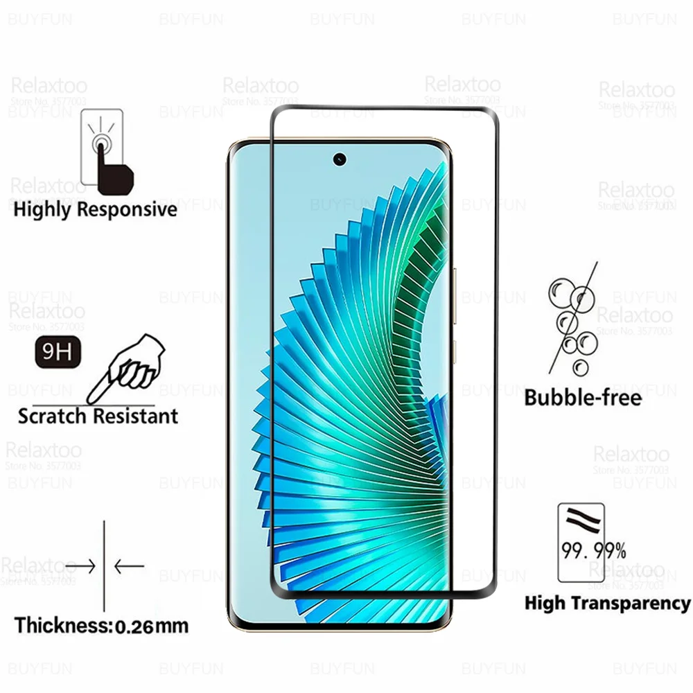 For Honor Magic6 Lite 5G Curved Glass 6in1 Tempered Glass Camera Film Hono Magic6Lite Magic 6 Light 6Lite 2024 Screen Protector