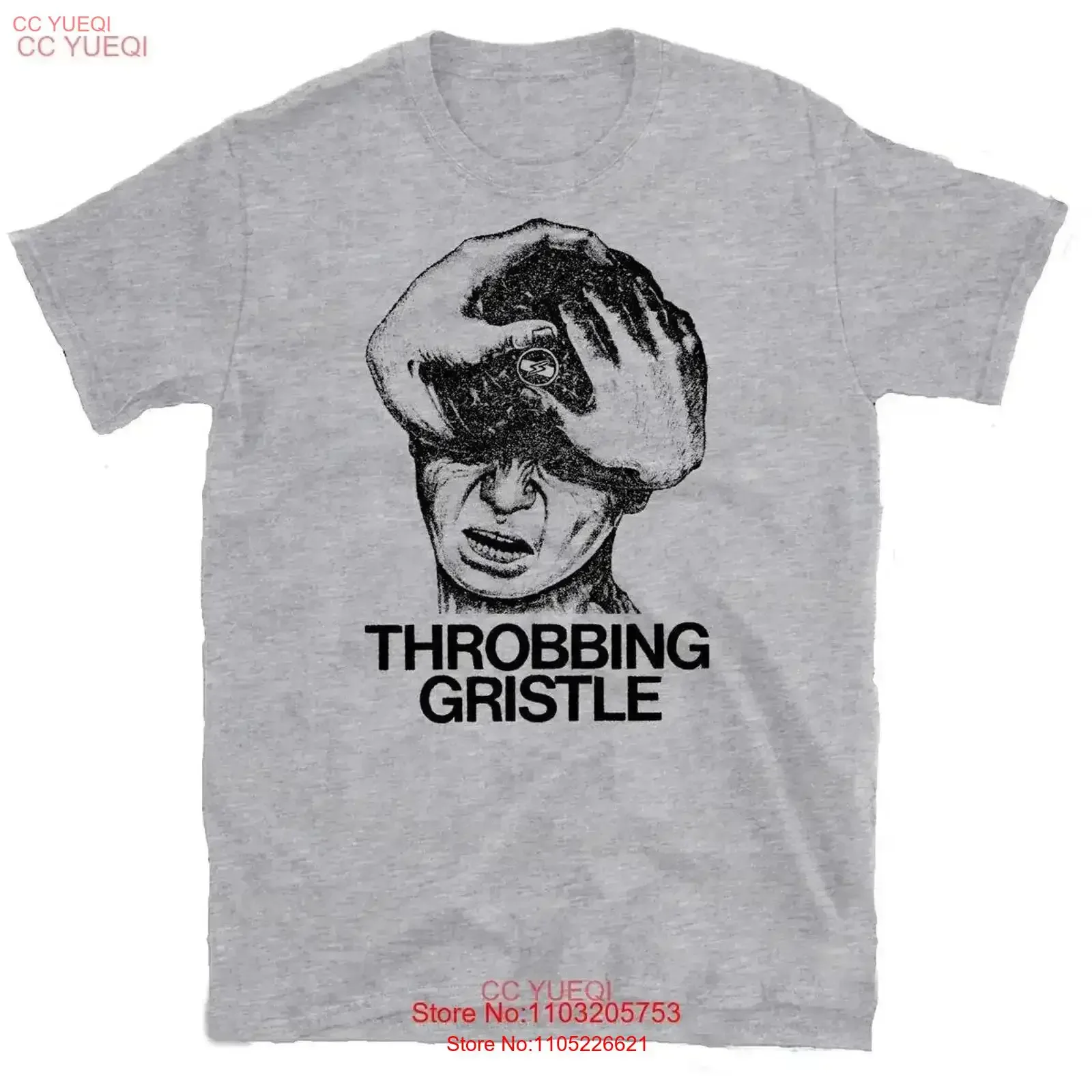 Vtg Throbbing Gristle Band Cotton Sport Grey All Size T Shirt MM1246 vintage Washed streetwear Stylish designer clothes fashion