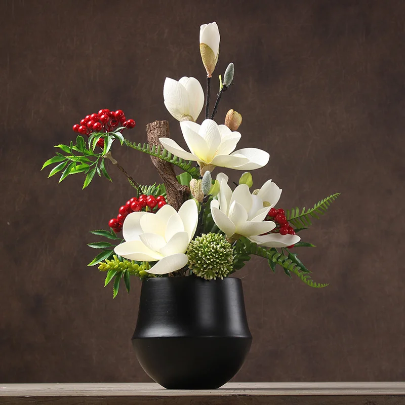 

Decorative floral ornaments on the dining table fake flower simulation flower set hybrid modern simple desktop decoration flower