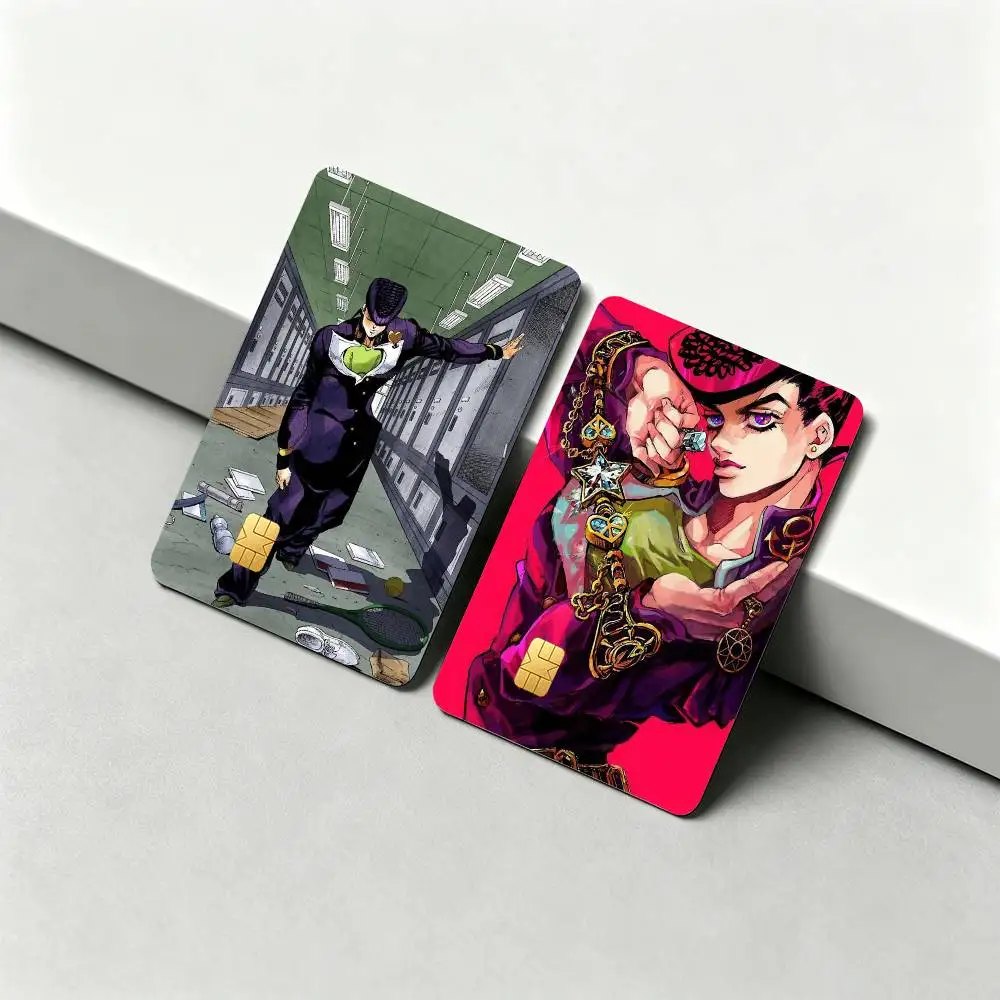 JOJO H-Higashikata J-Josuke 1Set 4Pcs Waterproof Card Skin Stickers for Credit Bus IC