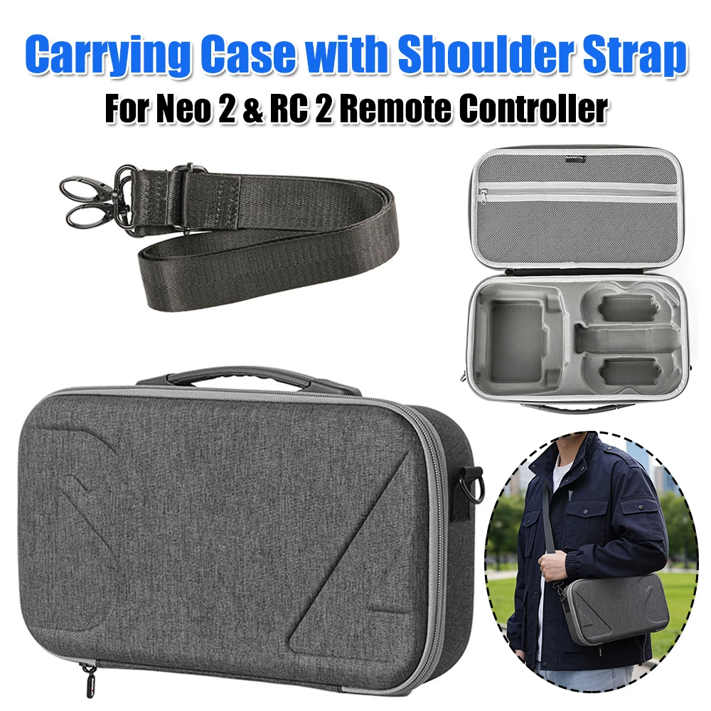 

Drone Storage Case with Shoulder Strap RC 2 Storage Case Large Capacity Shockproof for Neo 2 & RC 2 Remote Controller