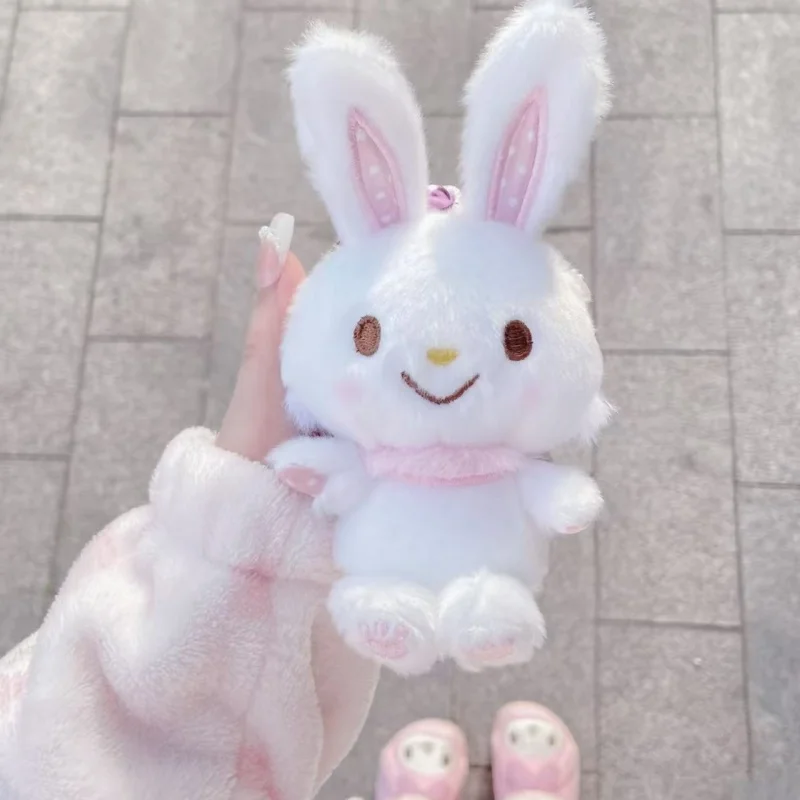 Sanrio Wish Me Mell llavero de muñeco de peluche Hello Kitty amigos desejando conejito relleno conejo blanco bolsa de peluche colgante regalo para niñas