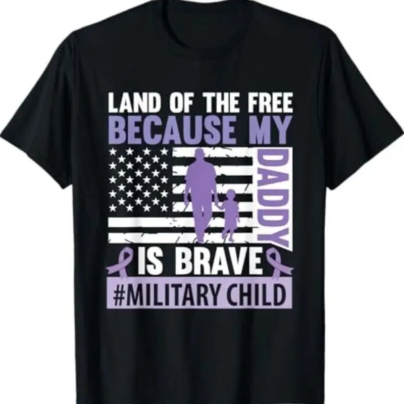 

Земля, бесплатная, потому что мой папа — храбрый военный детский месяц футболки