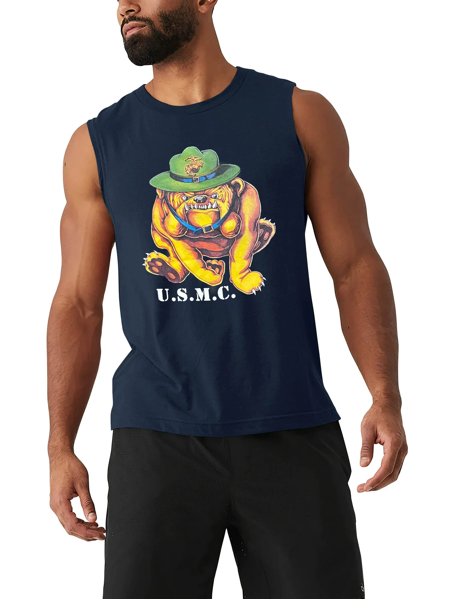 Vintage USMC 1995 Bulldog US Marines Corps Vest 100% Cotton O-Neck Tanktops Summer Casual Mens Sleeveless T-shirt image 3