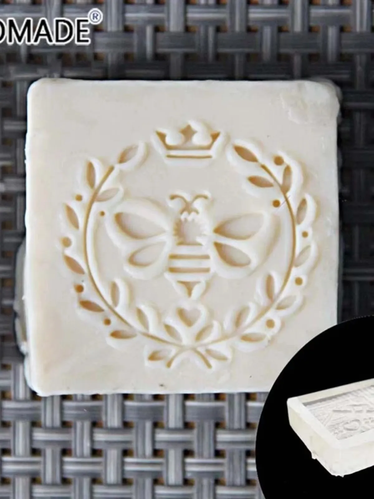 Queen Honey Handmade Soap Stamp Bee Pattern Diy Natural Soap Making Stamp Tool Transparent  Soap Chapter Custom Gift EZ0198MF