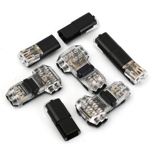 Imagen 2 del producto 50 Conectores Rápidos de Cableado T2/D2, Terminales a Presión sin Soldadura ni Pelado, Accesorios Eléctricos para Automoción