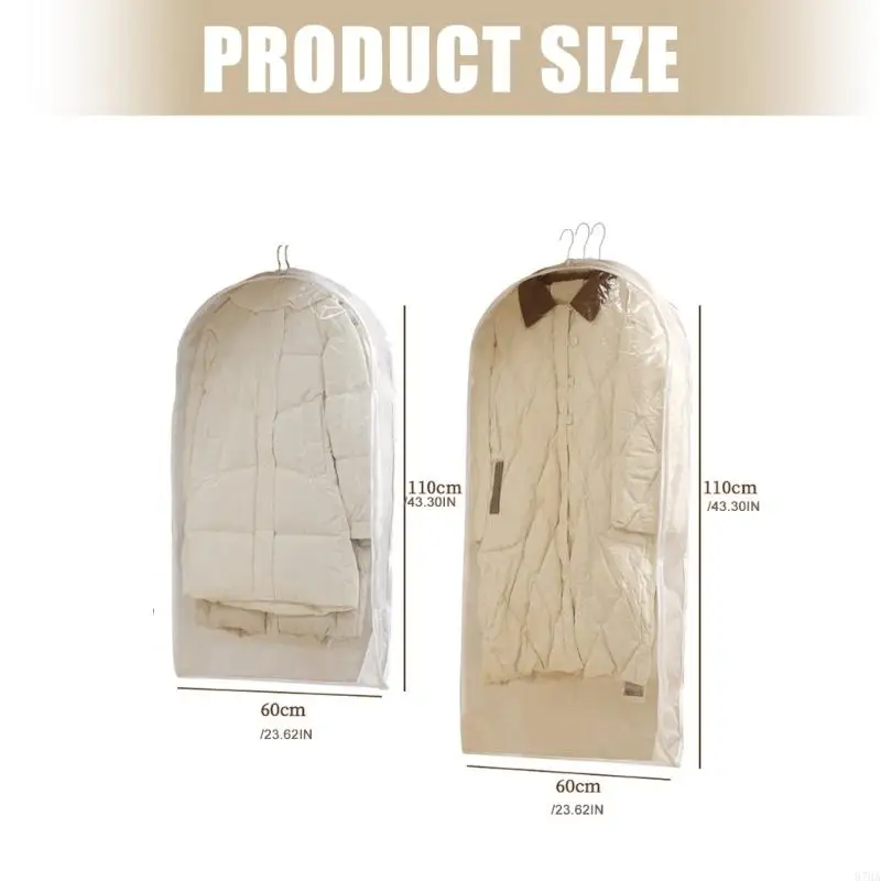 Seasonal Wardrobe Organiser Transparent Compression Bag Winter Coat Storage Solution Home Travel Essential 87HA
