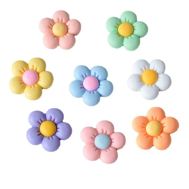 

10pcs/lot Flower Cartoon Resin Flatback for DIY Hairbows Phone Shell Shoe Craft Materials Accessories